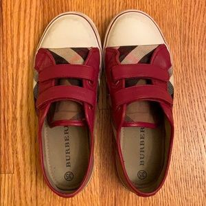 Burberry Canvas Rubber Sneakers with Velcro Straps